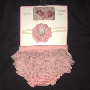 ChicaBoo Ruffle Bloomer and Headband Set